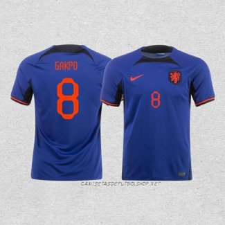 Camiseta Segunda Paises Bajos Jugador Gakpo 2022