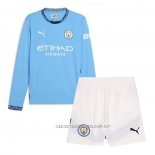 Camiseta Primera Manchester City 24-25 Nino Manga Larga