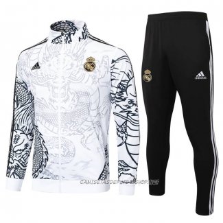 Chandal de Chaqueta del Real Madrid Dragon 24-25 Blanco