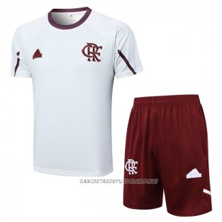 Chandal del Flamengo 24-25 Manga Corta Blanco - Pantalon Corto