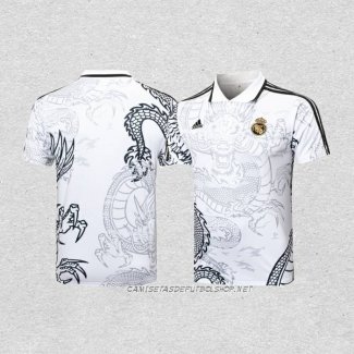 Camiseta Polo del Real Madrid Dragon 24-25 Blanco