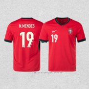 Camiseta Primera Portugal Jugador N.Mendes 2024