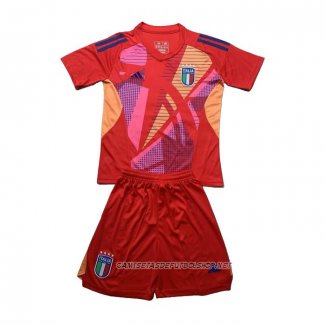 Camiseta Italia Portero 24-25 Nino Rojo