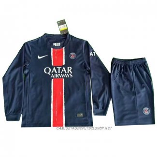 Camiseta Primera Paris Saint-Germain 24-25 Nino Manga Larga