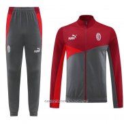 Chandal de Chaqueta del AC Milan 24-25 Rojo Gris