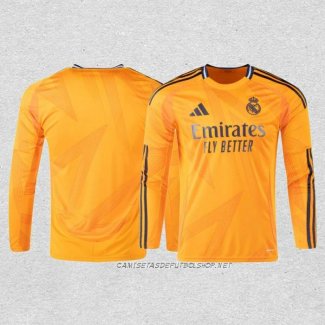 Camiseta Segunda Real Madrid 24-25 Manga Larga