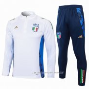 Chandal de Sudadera del Italia 24-25 Blanco