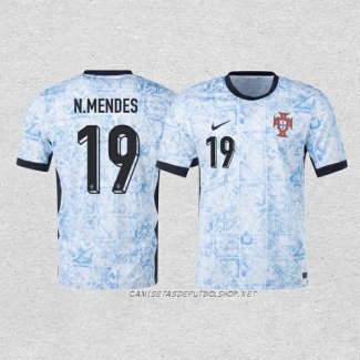 Camiseta Segunda Portugal Jugador N.Mendes 2024