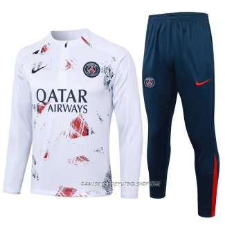 Chandal de Sudadera del Paris Saint-Germain 24-25 Blanco