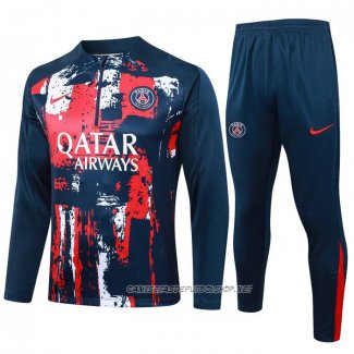 Chandal de Sudadera del Paris Saint-Germain 24-25 Nino Azul