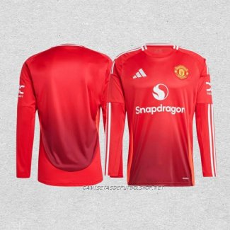 Camiseta Primera Manchester United 24-25 Manga Larga