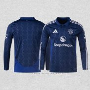 Camiseta Segunda Manchester United 24-25 Manga Larga