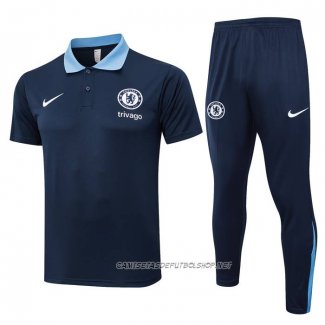 Conjunto Polo del Chelsea 24-25 Azul